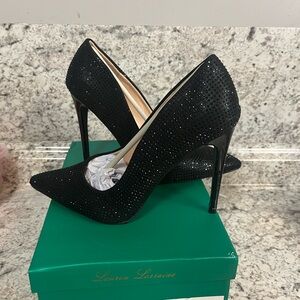Lauren Lorraine Sparkling Black Heels